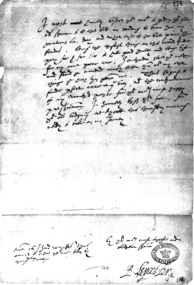 Robert Dudley's Last Letter